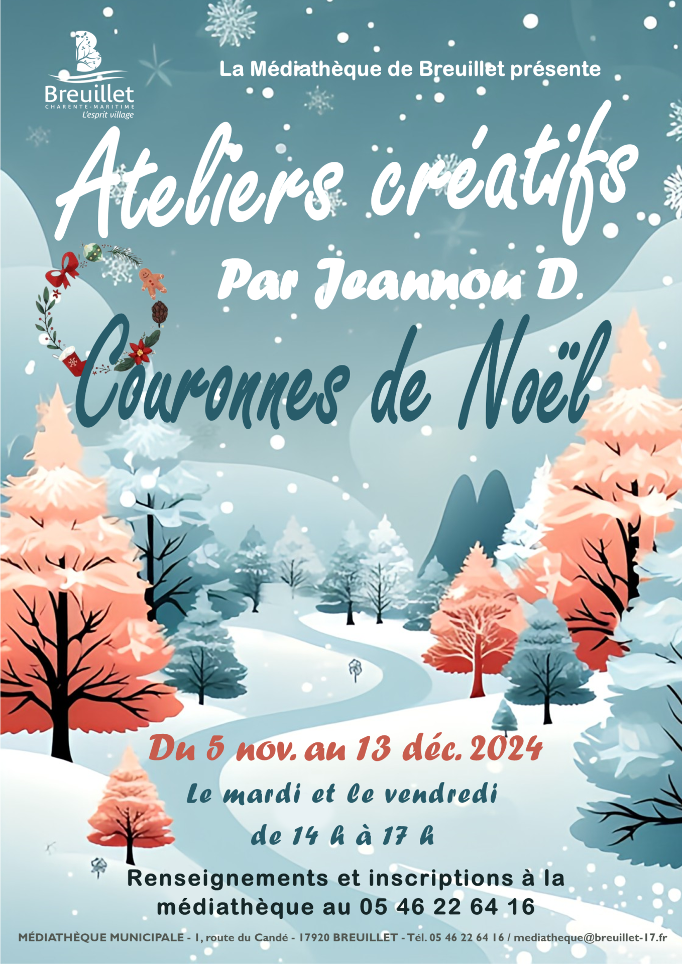 Ateliers créatifs « Couronnes de Noël » par Jeannou D.